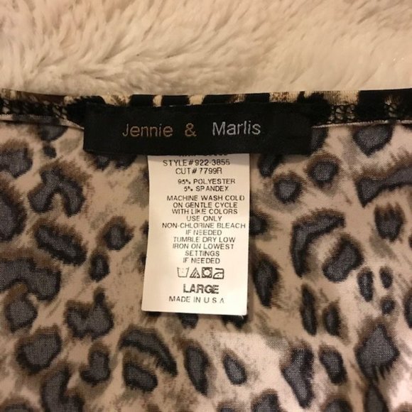 Leopard Print Drape Front Top - Picture 10 of 11